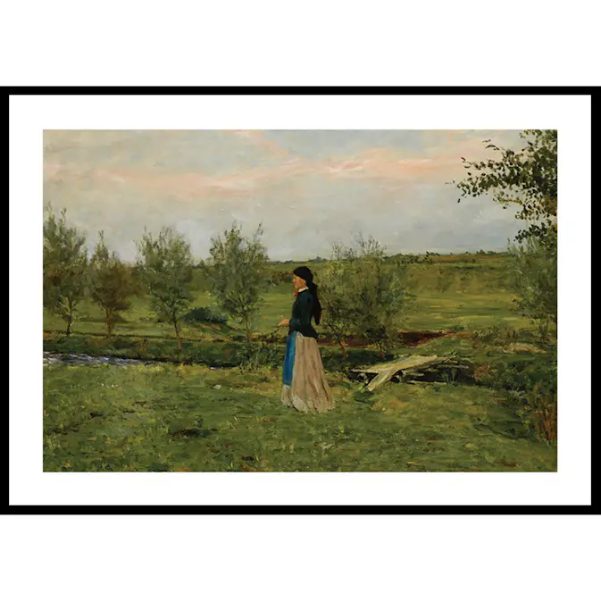 Poster Gallerix Evening At Pipping By Erik Werenskiold