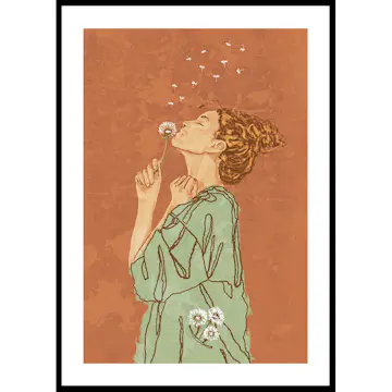 Poster Gallerix Woman With Dandelion