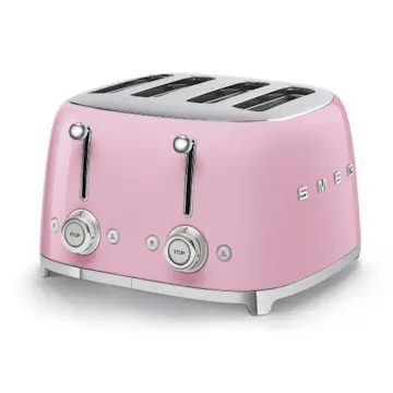 Brödrost Smeg TSF03PKEU Retro Rosa med Extra Breda Fack