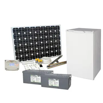 Solcellspaket Sunwind 200W med 12V kylskåp 116l