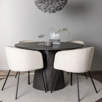 Matgrupp Venture Home Lanzo Ø120 cm med 4 st Berit stolar