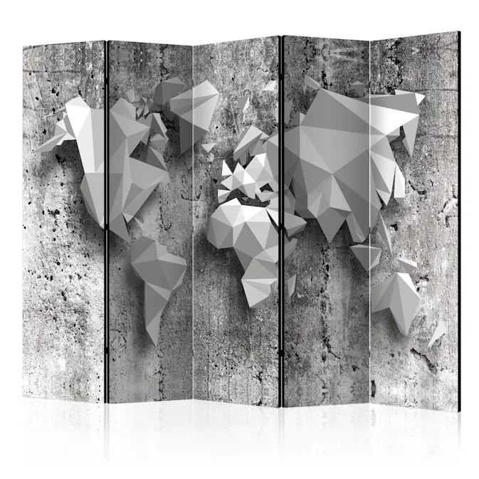 Rumsavdelare Skärmvägg Arkiio World Map Origami II 225x172 cm