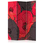 Rumsavdelare Skärmvägg Arkiio Pleated Poppies 135x172 cm