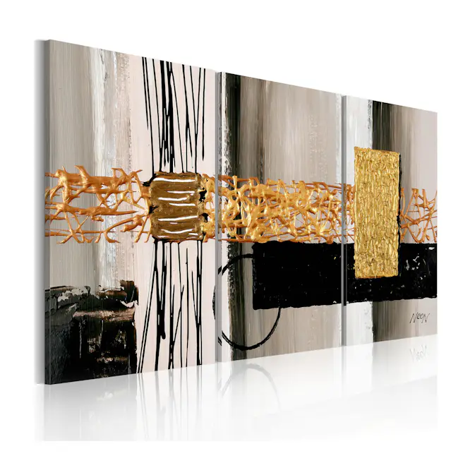 Handmålad Tavla Arkiio Förskjutning 120x60