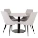 Matgrupp Venture Home Roxanna Grå Bord med 4 Laura Stolar Manchester