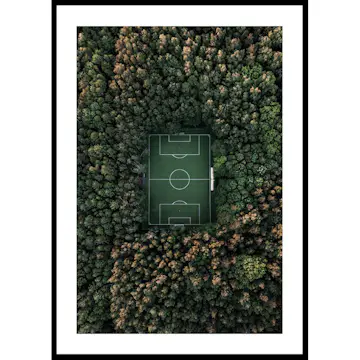 Poster Gallerix Soccer Field Drone View