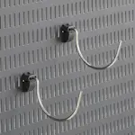 Stor Rund Krok Elfa Garage+ för Förvaringstavla 2-pack