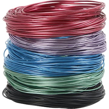 Aluminiumtråd Creativ Company Mixade Färger Tjocklek 15 mm 5st 20 m/1 Förp
