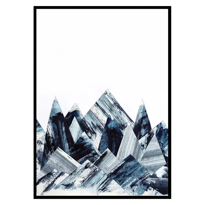 Poster Gallerix Abstract Paper Mountains