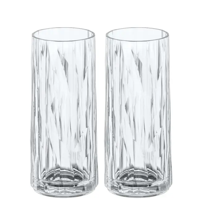 Longdrinkglas Koziol Club No. 3 250 ml Crystal Clear 2-pack