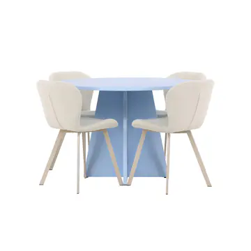 Matgrupp Venture Home Bootcut Ø110 cm med 4st Lilja Matstolar