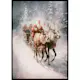 Poster Gallerix Santa Claus Reindeer and Sleigh
