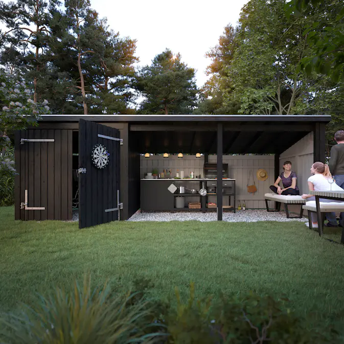 Bod PLUS Nordic Multi Trädgårdshus 14 m²