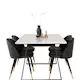 Matgrupp Venture Home Estelle 140 med 4 Valentina Stolar Läder