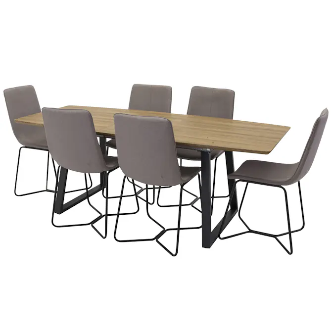 Matgrupp Venture Home Ina med 4 Xtra Stolar Polyester