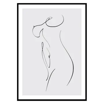 Poster Gallerix Curved Lines No2