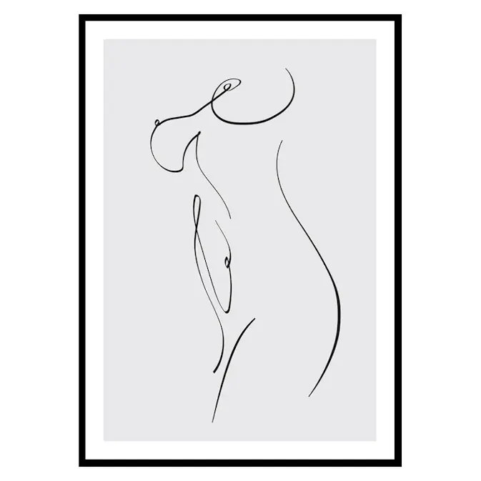 Poster Gallerix Curved Lines No2