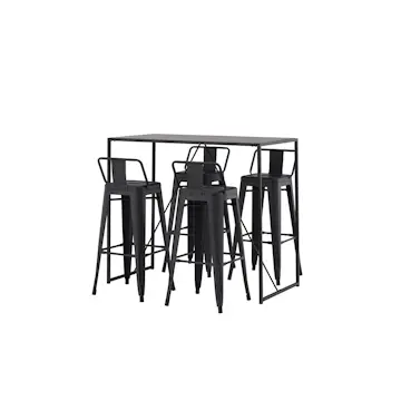 Matgrupp Venture Home Brea med 4 Tempe Flat Stolar