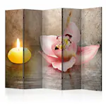 Rumsavdelare Skärmvägg Arkiio Romantic Evening II Rosa/Gul 225x172 cm