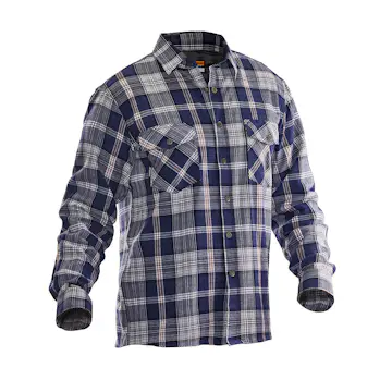 Flanellskjorta Jobman Fodrad Navy/Grey 5157