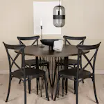 Matgrupp furniture/fashion Stone Rund med 4 Crosett Stolar
