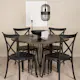 Matgrupp furniture/fashion Stone Rund med 4 Crosett Stolar