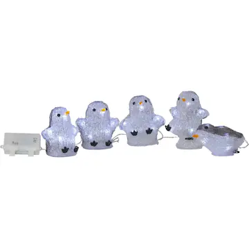 Dekorationsslinga Star Trading Crystalo Pingvin x5