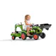 Trampbil Falk Traktorgrävare Inkl. Vagn Claas Grön för Barn