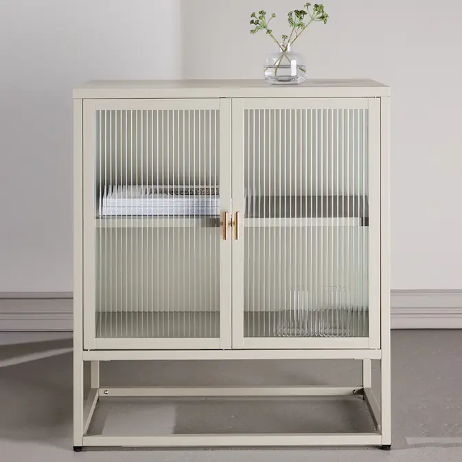 Skåp Venture Home Garis med Glasdörrar