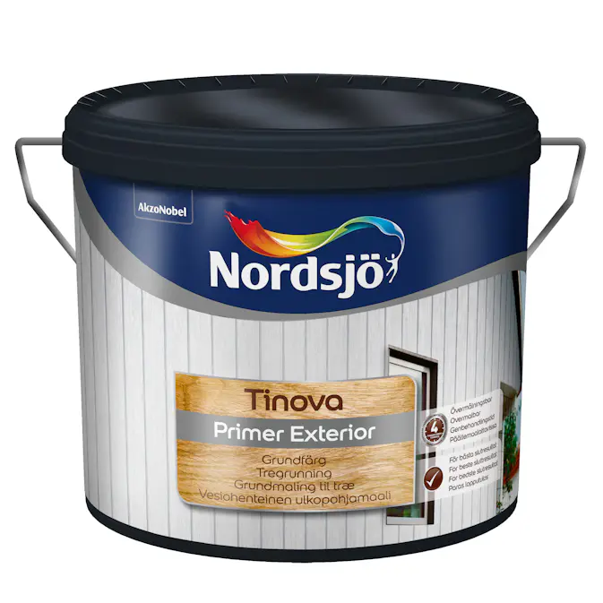 Grundfärg Nordsjö Tinova Primer Exterior Vit