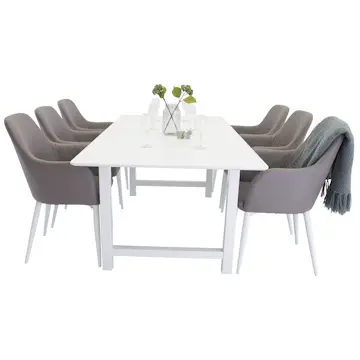 Matgrupp Venture Home Clara med 6 Corina Stolar Vita Ben