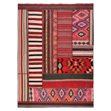 Persisk Patchworkmatta Arkiio Kelim Shiraz/Azerbajdzjan 163x229