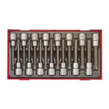 TX-insexhylssats 15 delar med 1/2 tum fyrkantsfäste Teng Tools TTTXH15