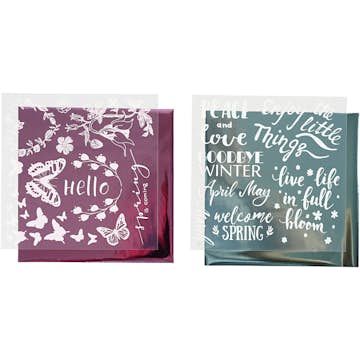 Dekorationsfolie Creativ Company Och Limark med Motiv Ljusblå Rosa Vår 2x2 Ark/1 Förp