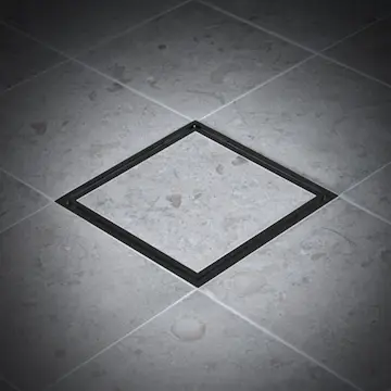 Golvbrunnsil Tebo Tile in Frame 200 Svart