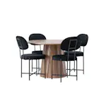 Matgrupp Venture Home Lanzo Runt Matbord Ø120 cm & 6 Stella Stolar