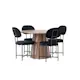 Matgrupp Venture Home Lanzo Runt Matbord Ø120 cm & 6 Stella Stolar