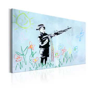 Tavla Arkiio Boy with Gun By Banksy
