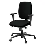 Kontorsstol Lanab Group LD 6135 Svart Stol med Justerbar Sits & Ryggstöd