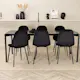Matgrupp Venture Home Paris med 6 Pobbie Stolar Svart
