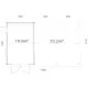 Garage Palmako Roger med Carport 53,1 m2 och Slagport