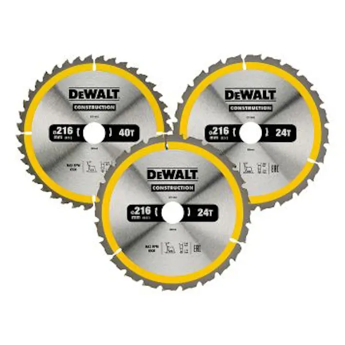 Cirkelsågklinga DeWalt DT1962 216 mm 3-Pack