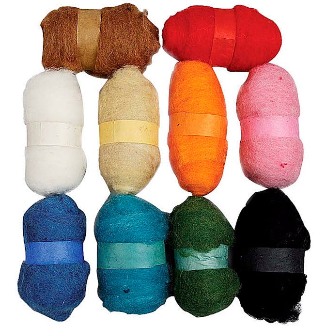 Kardad Ull Creativ Company Mixade Färger 10x25 g/1 Förp