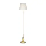Golvlampa Markslöjd Imperia i Mässing med Vit Textilskärm