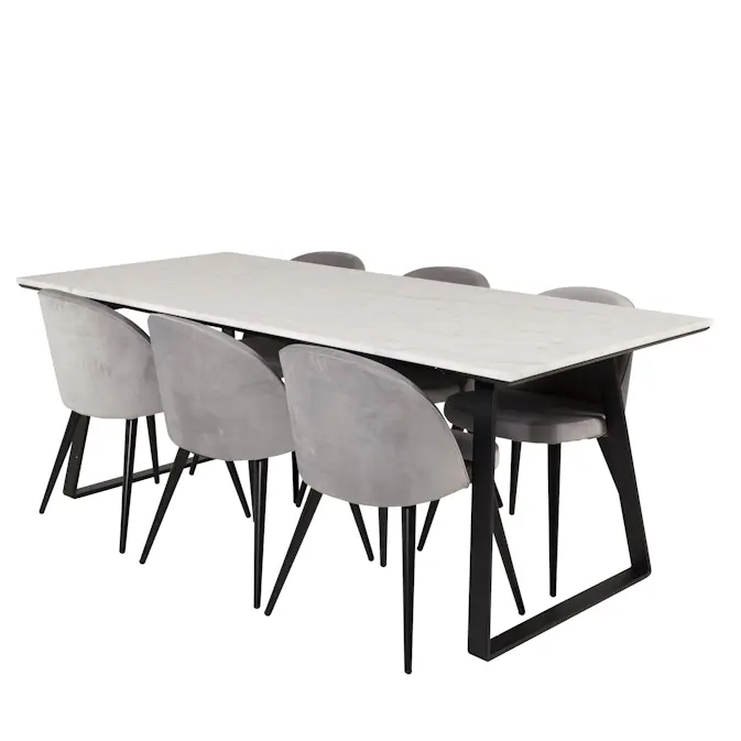 Matgrupp Venture Home Estelle 200 med 6 Valentina Stolar