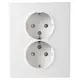 Vägguttag Elko Plus 2-Vägs Jordat Skruv