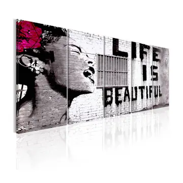 Tavla Arkiio Banksy Life Is Beautiful