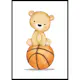 Poster Gallerix Bear With Basketball