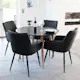 Matgrupp Venture Home Pelle Casper med 4 Stolar Ek Svart