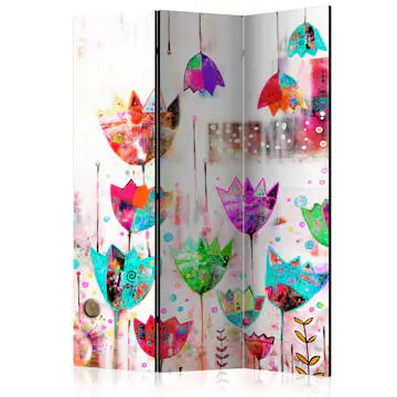 Rumsavdelare Skärmvägg Arkiio Colorful Tulips 135x172 cm